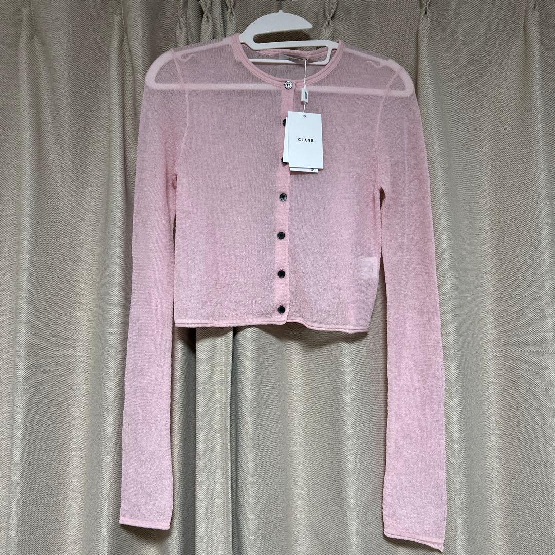 CLANE ★ SHEER ROLLED EDGE KNIT CARDIGAN