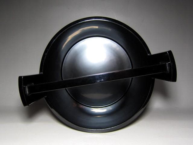 千家十職 中村宗哲 真塗手桶水指 裏千家十四代 淡々斎花押　　　　　v167