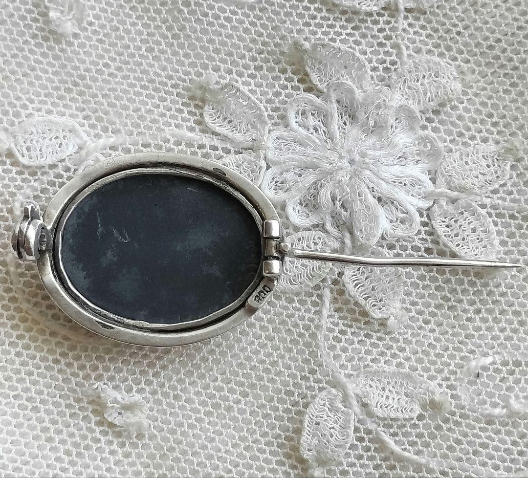 Pietra Dura フローレンスモザイクブローチ インレイアンティーク800