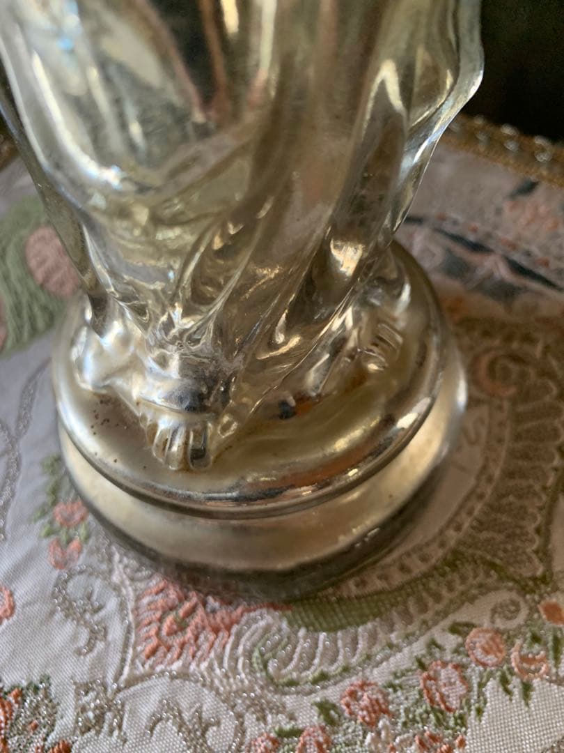 フランス製アンティーク　激レア・メーキュリーガラス聖心キリスト立像！