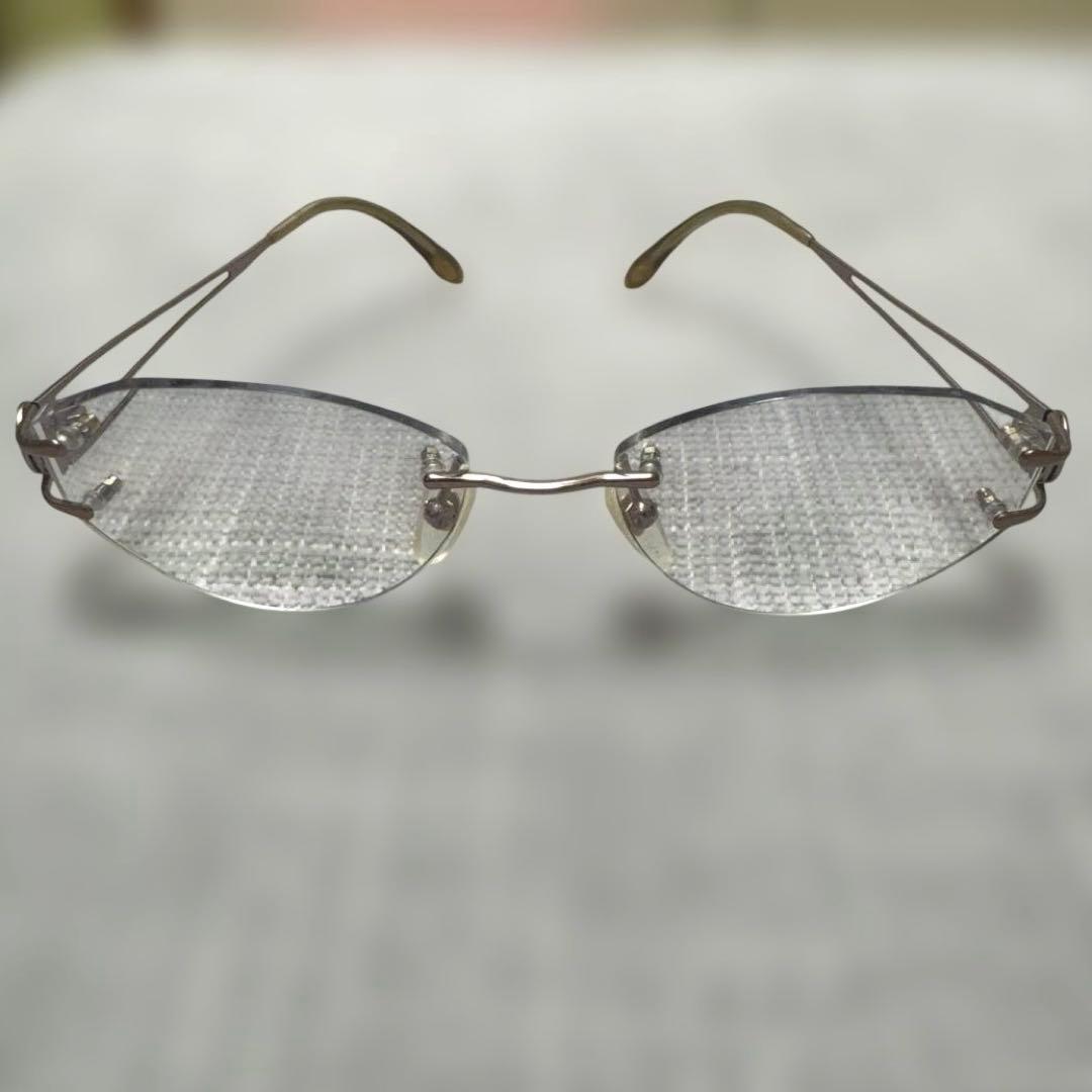 BVLGARIブルガリゴールドメタルフレームクリアレンズサングラス　レディース