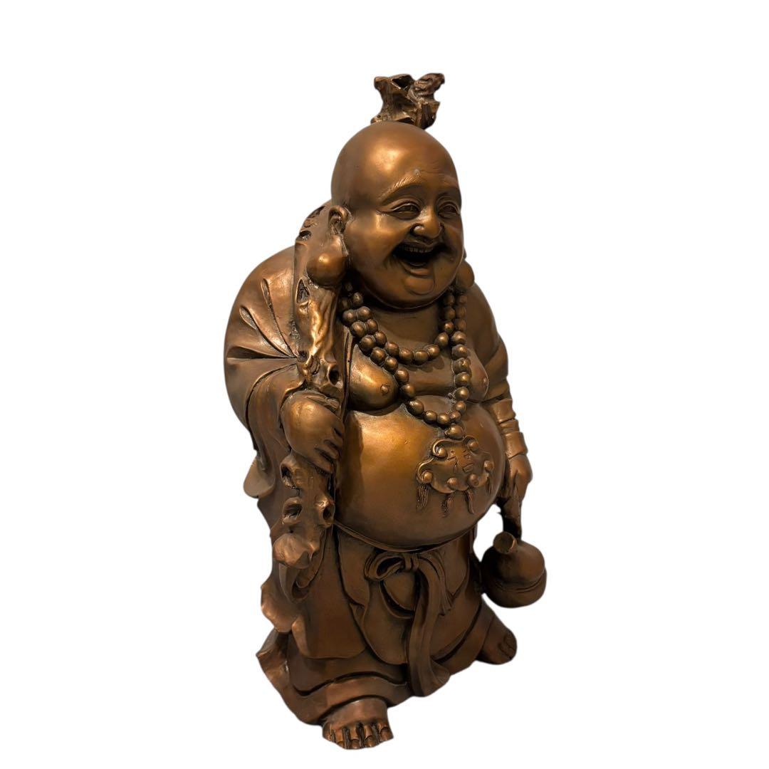 【美品】七福神 財運を呼ぶ布袋尊 大型 重厚像 商売繁盛 縁起物 守り神クラス