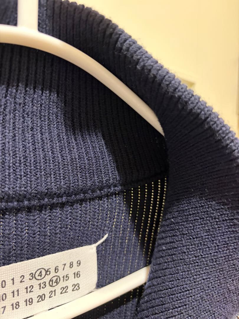 マルジェラmaison margiela ドライバーズニット Mサイズ ネイビー