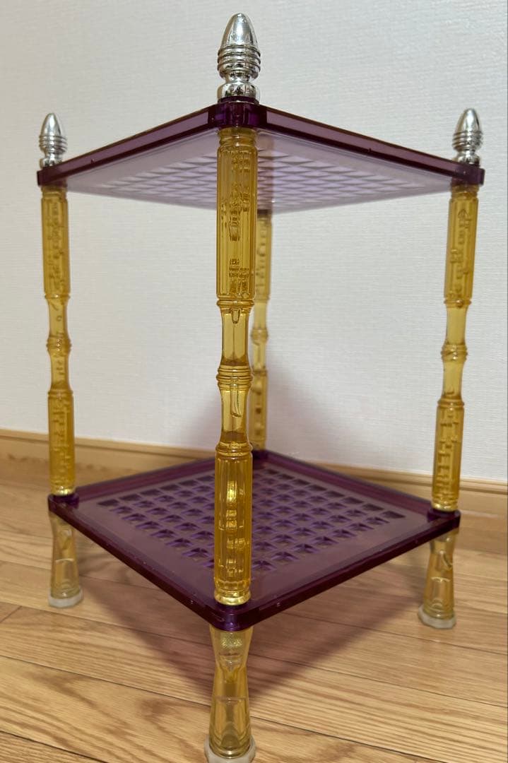 レトロポップ 昭和レトロ ラック キッチンラック パープル イエロー シルバー