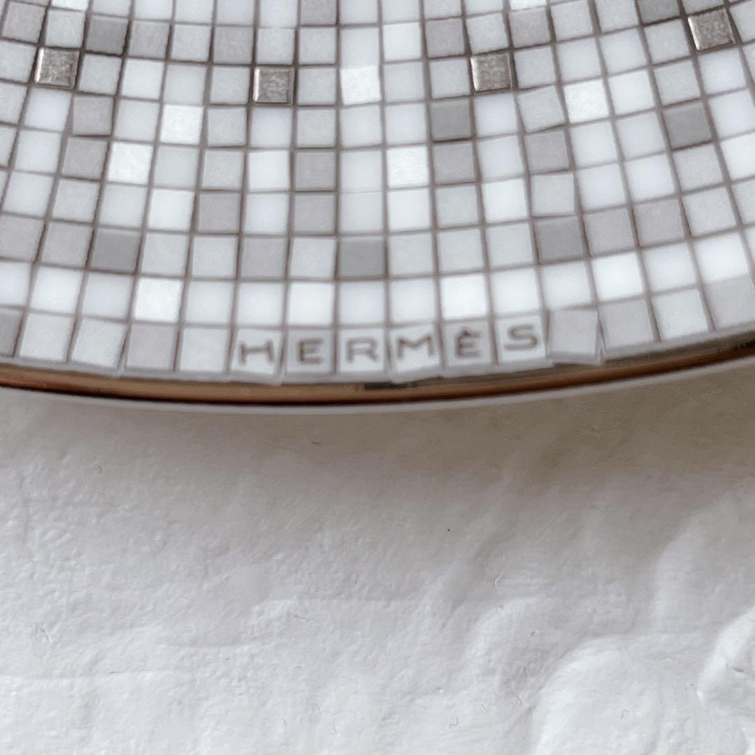 【極美品】エルメス デザートプレート　2枚セット モザイク プラチナ