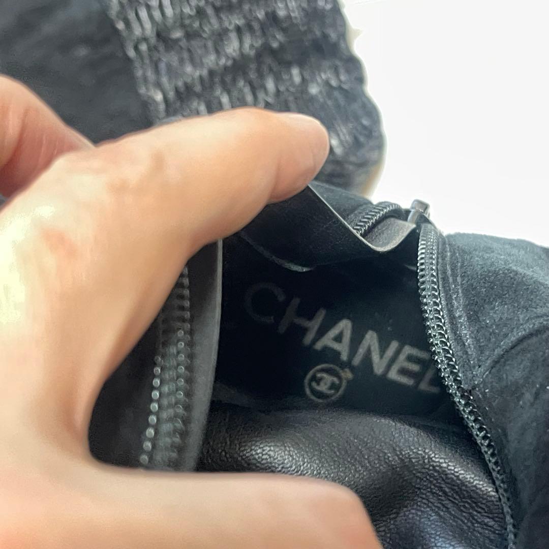 シャネル　ニーハイブーツ サイハイブーツ　36
