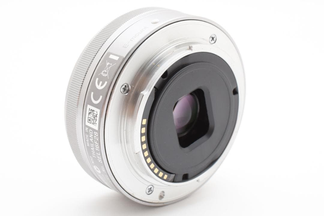 超美品 SONY E 16mm F2.8 SEL16F28 シルバー M504