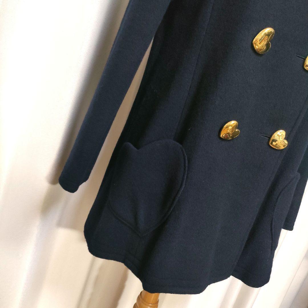 【美品】MILK メルトン フーデットコート ダブルブレスト ハートボタン