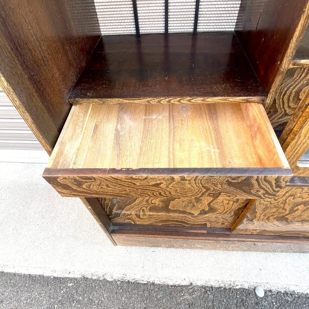 昭和レトロ 茶箪笥 茶棚 飾り棚 キャビネット 和モダン アンティーク