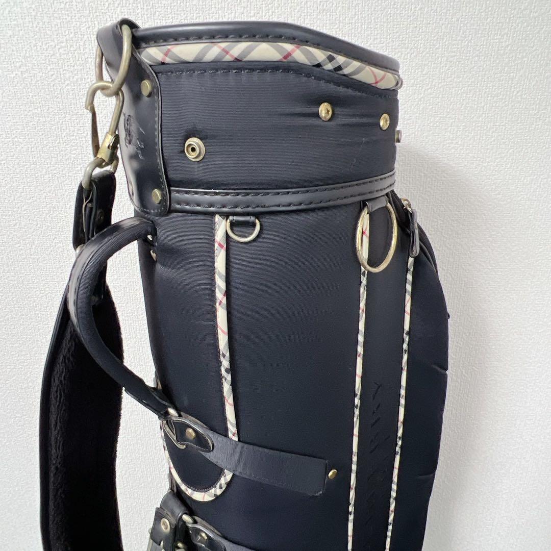 バーバリーゴルフキャディバッグ 6分割 ノバチェック ブラック BURBERRY
