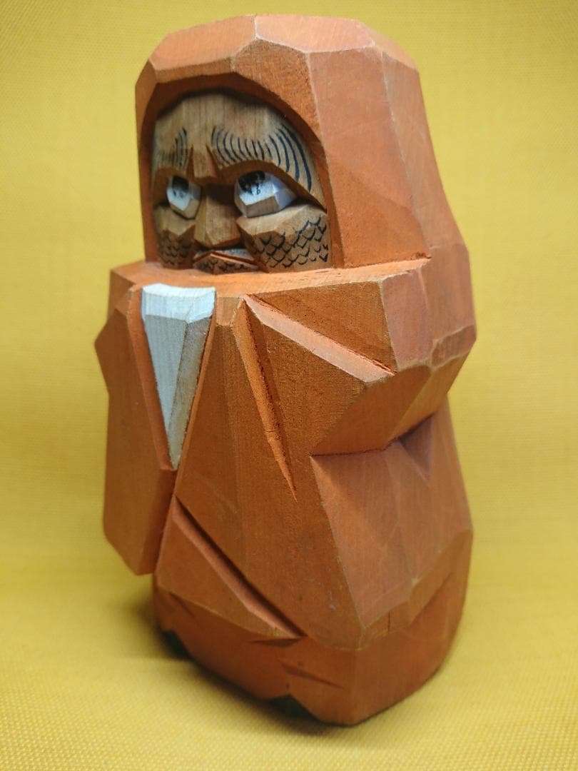 人形　達磨　木彫　オブジェ　置物　インテリア　工芸品　美術品　A2899