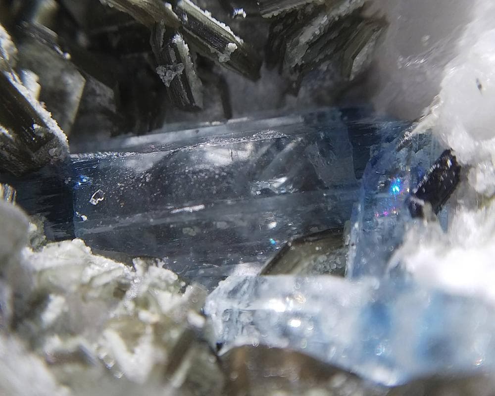 326 宝石質 クラスター アクアマリン モスコバイト 標本 結晶 原石