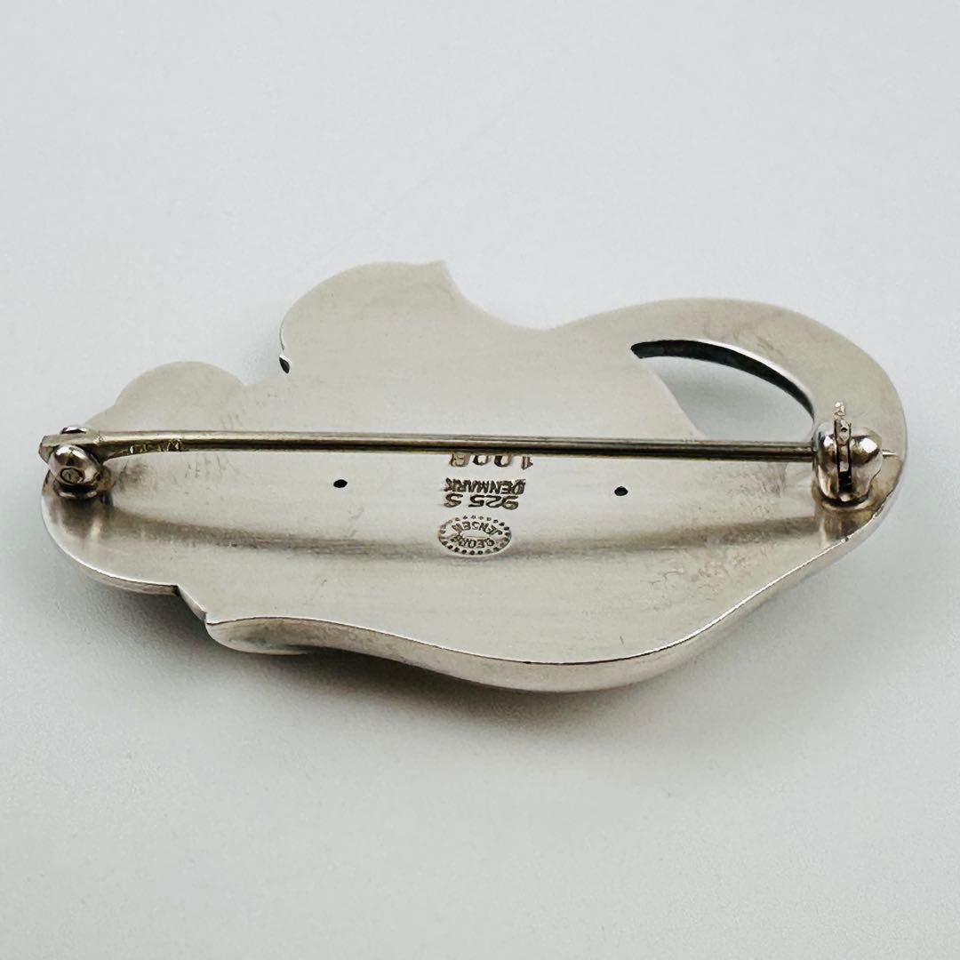 美品　ジョージジェンセン 可愛いスズラン　シルバー 花モチーフ ブローチ