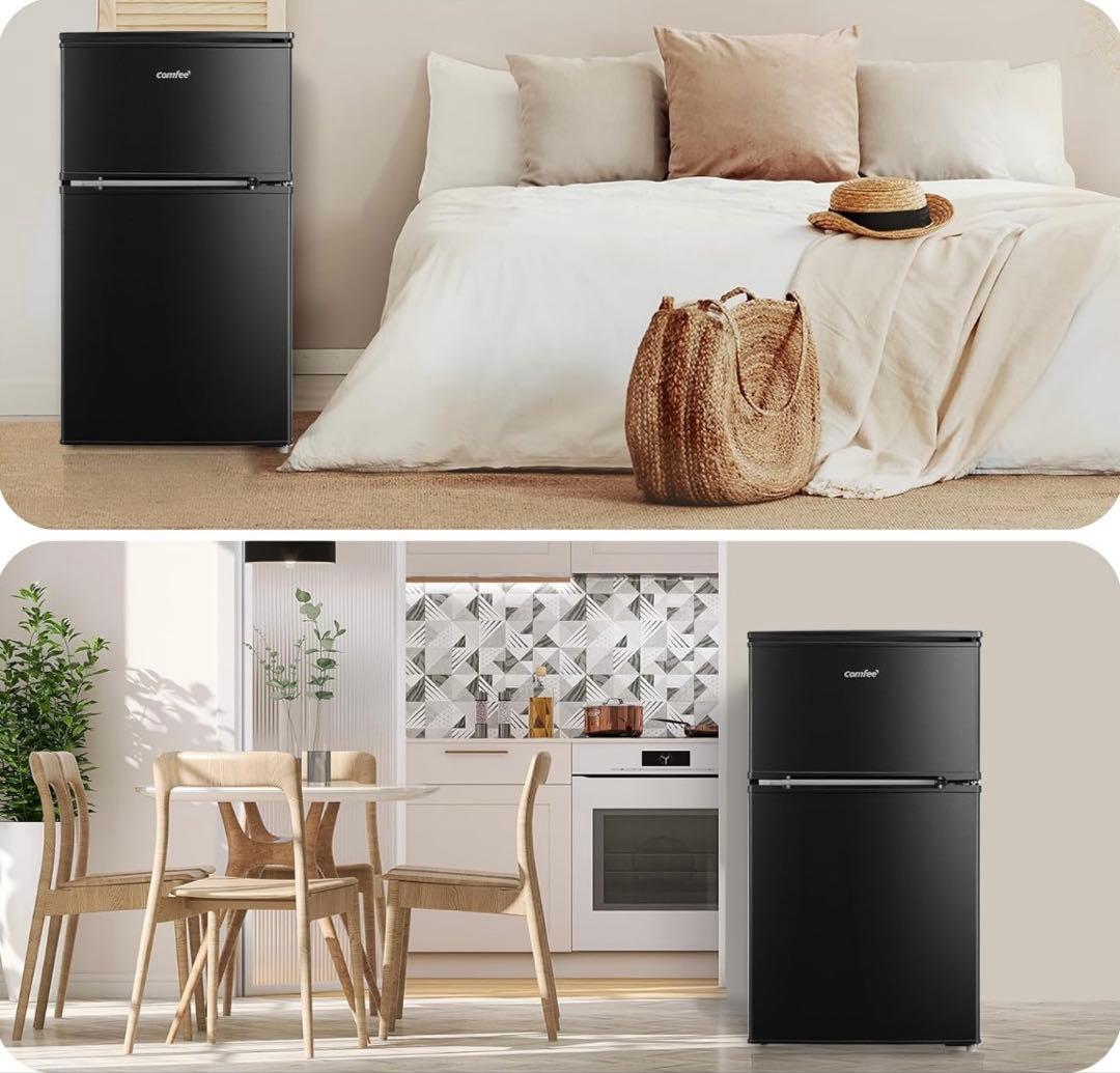 コンフィー COMFEE 冷蔵庫 90Lブラック RCT90BL(E) 耐熱天板