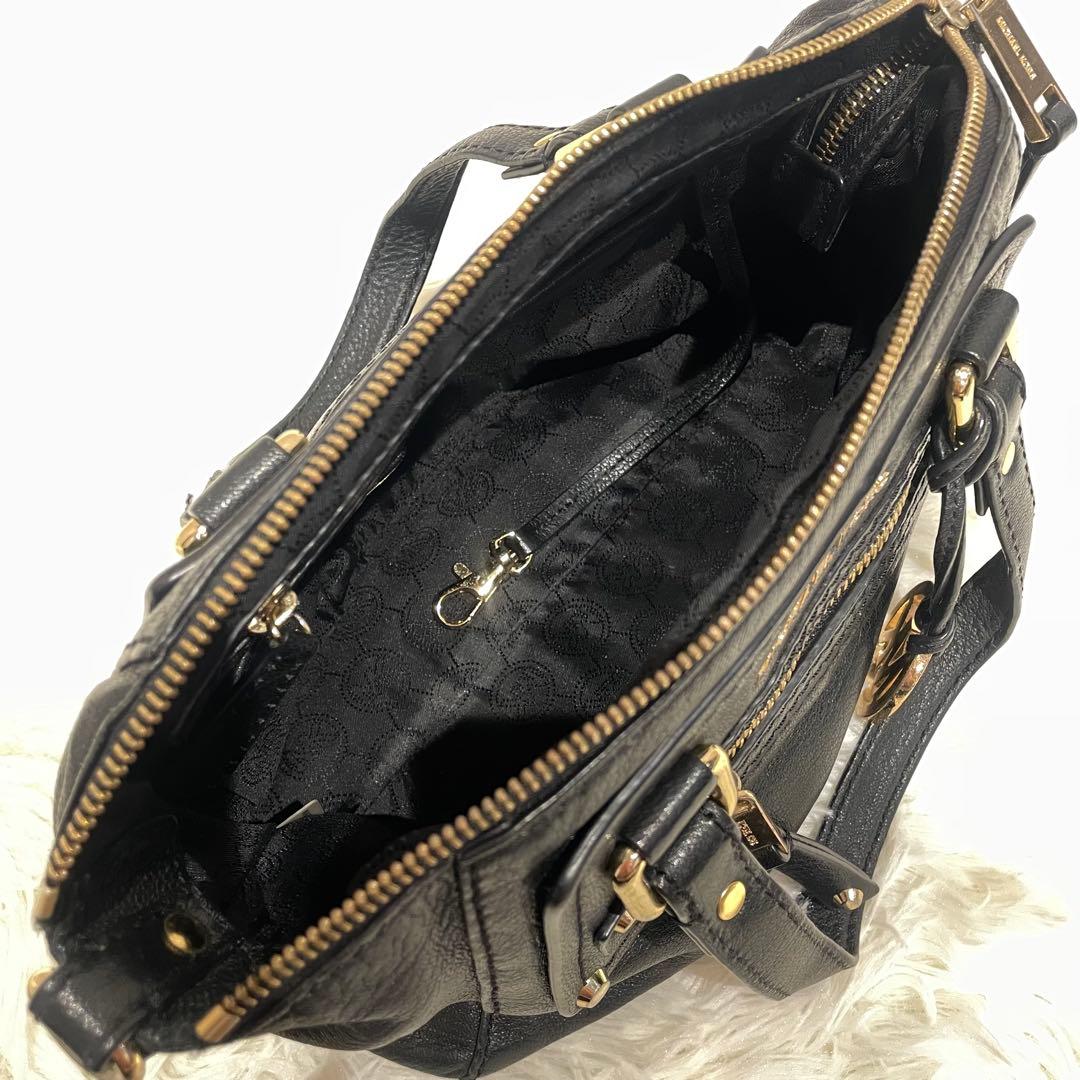 マイケルコース 2way ハンドバッグ ワンショルダー レザー ブラック