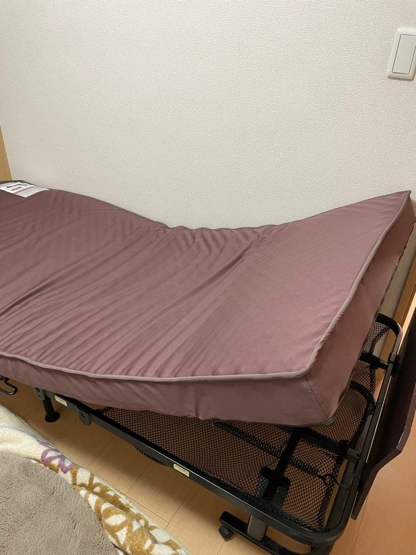 電動リクライニングベッド ATEX AX-BE835 折りたたみ