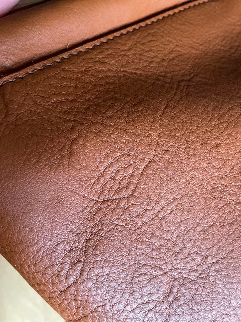 【未使用品】浅草革小物Kanmi. カンミ2wayレザーショルダーバッグブラウン