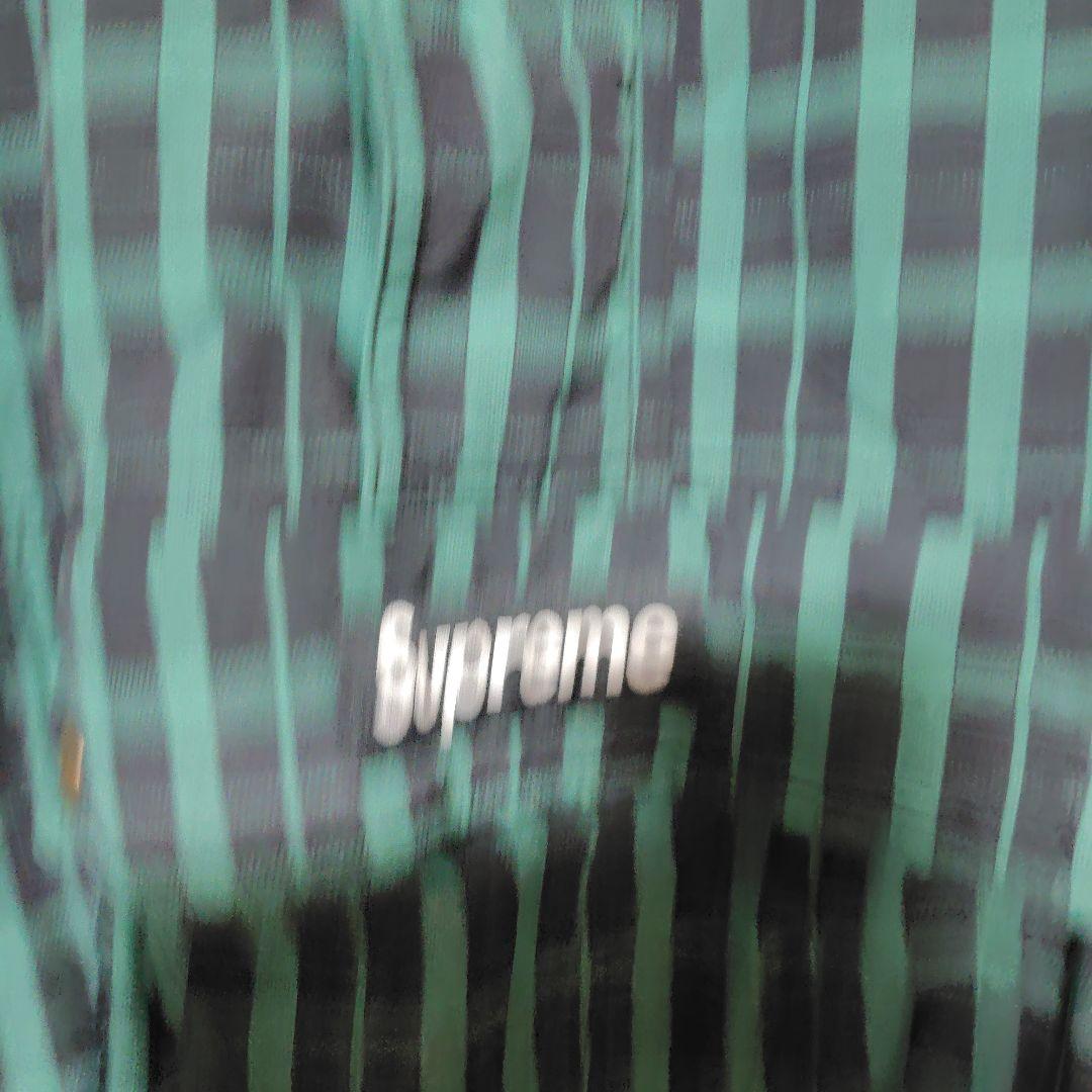 Supreme グリーン・ブラックチェック ナイロンジャケット