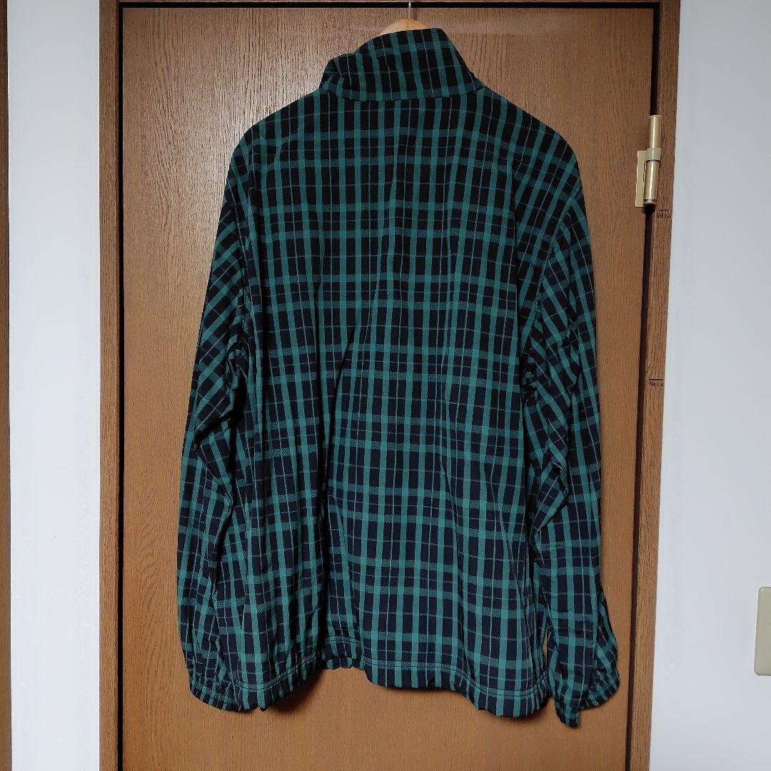 Supreme グリーン・ブラックチェック ナイロンジャケット