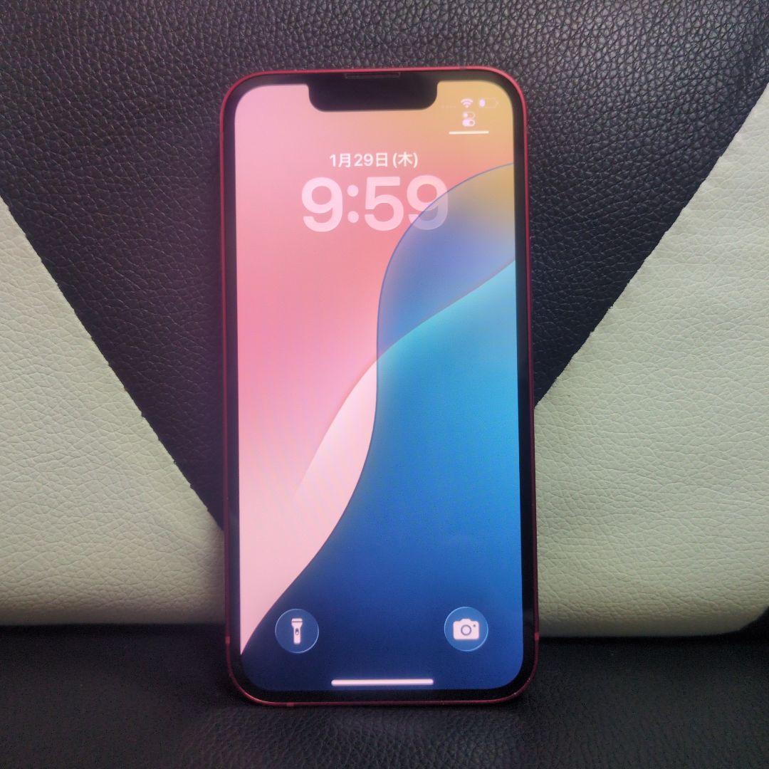 76 画面傷なし　iPhone　13 mini 128gb 赤　SIMフリー
