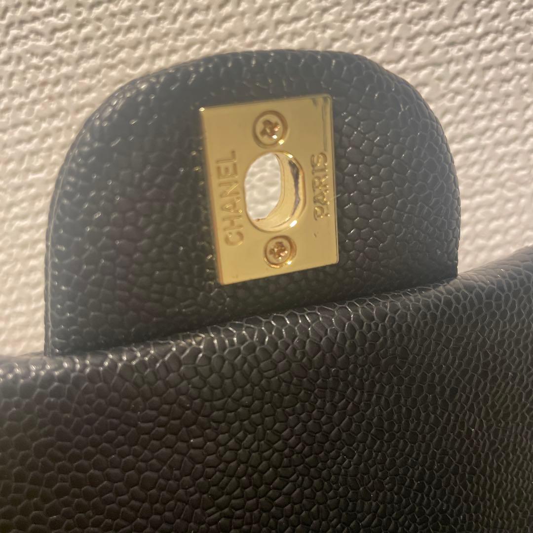 CC ショルダーバッグ ブラック×ゴールド