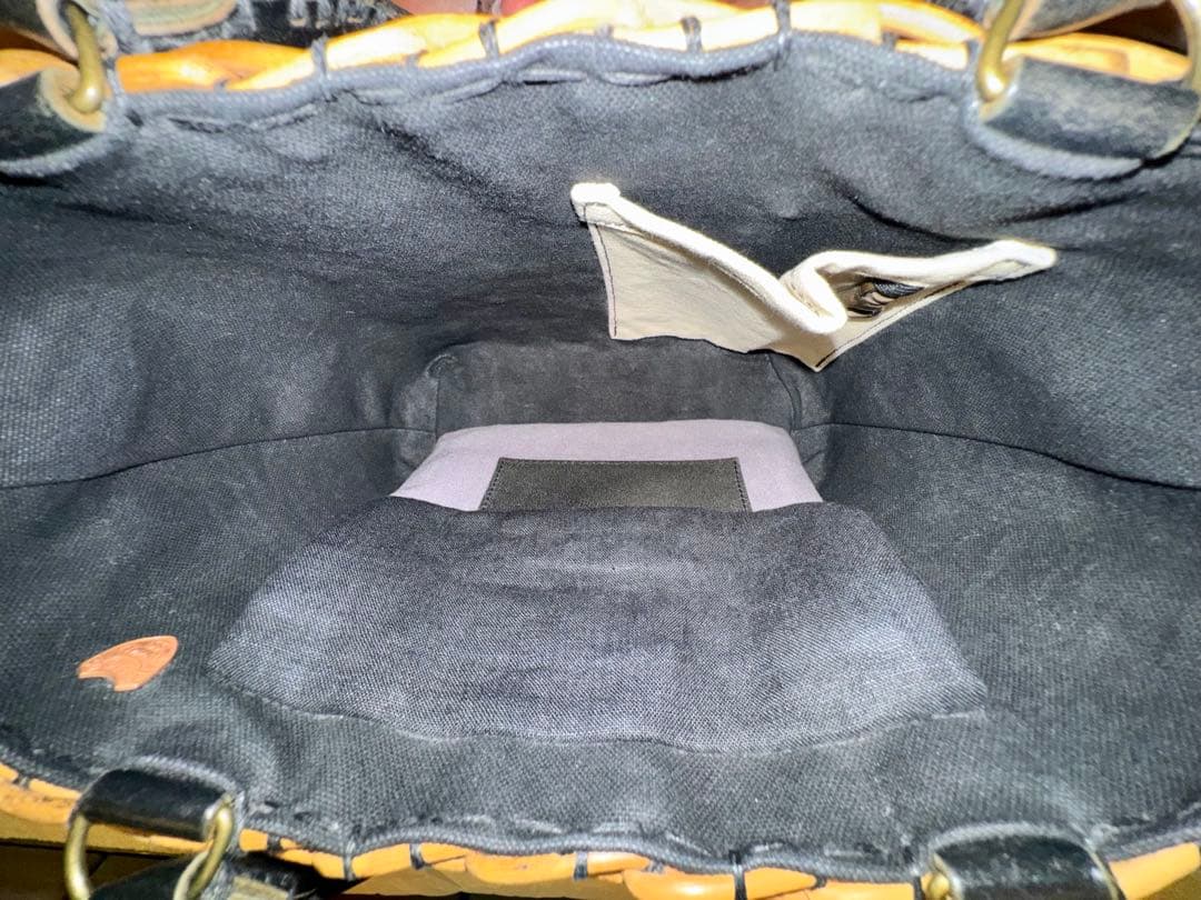 エバゴスe.ba.gos人気のトートバスケットレザーハンドル　ブラック　美品