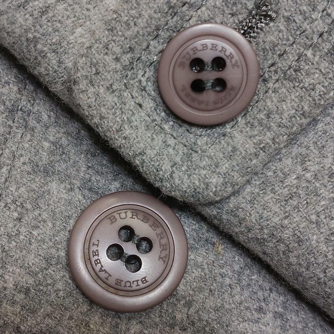 ✨美品✨バーバリーブルーレーベル　アンゴラ混 コート　ノバチェック　ダブル