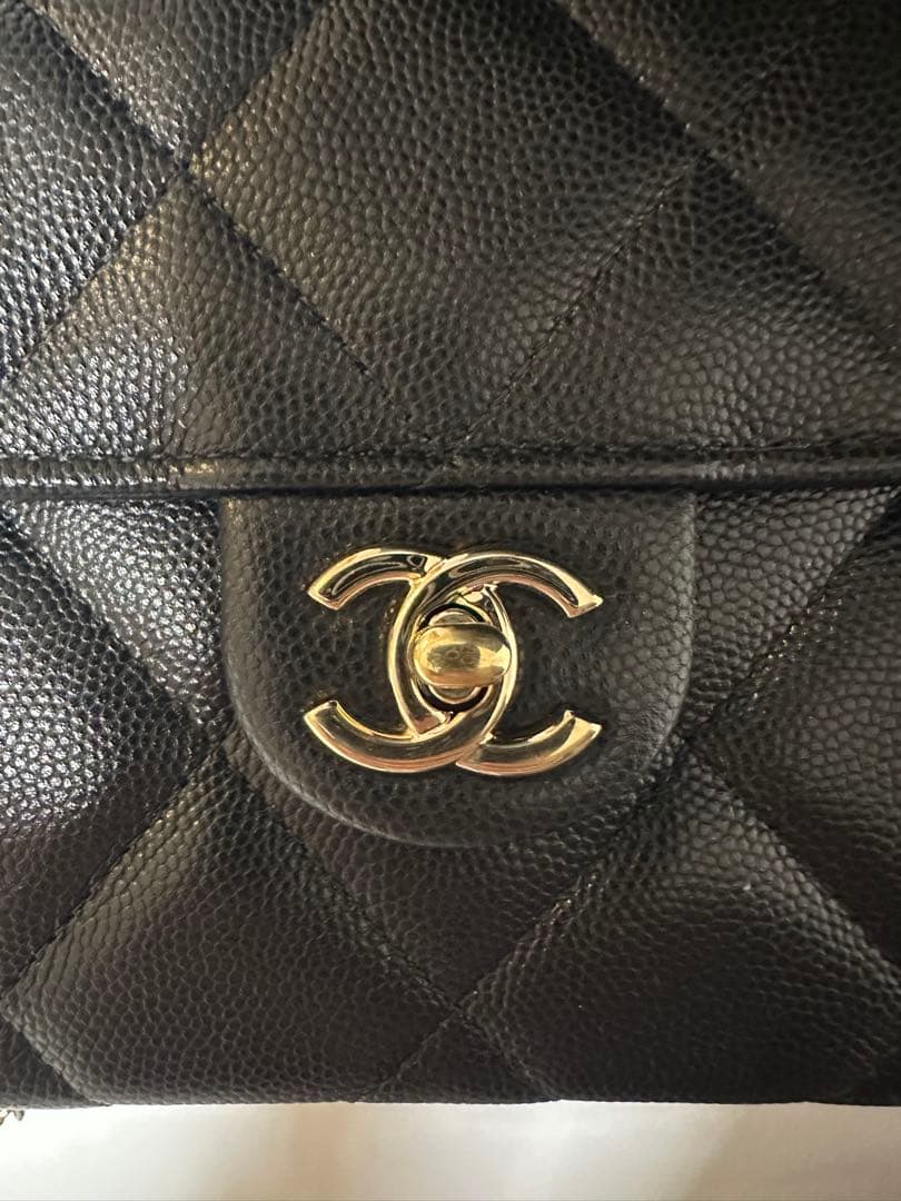 【極美品】シャネル トップハンドル ミニマトラッセ キャビアスキン