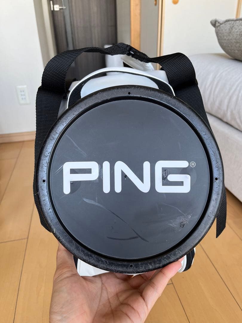 美品 PING 3点式キャディバッグ ツアースタッフバッグ　希少ミスター・ピン