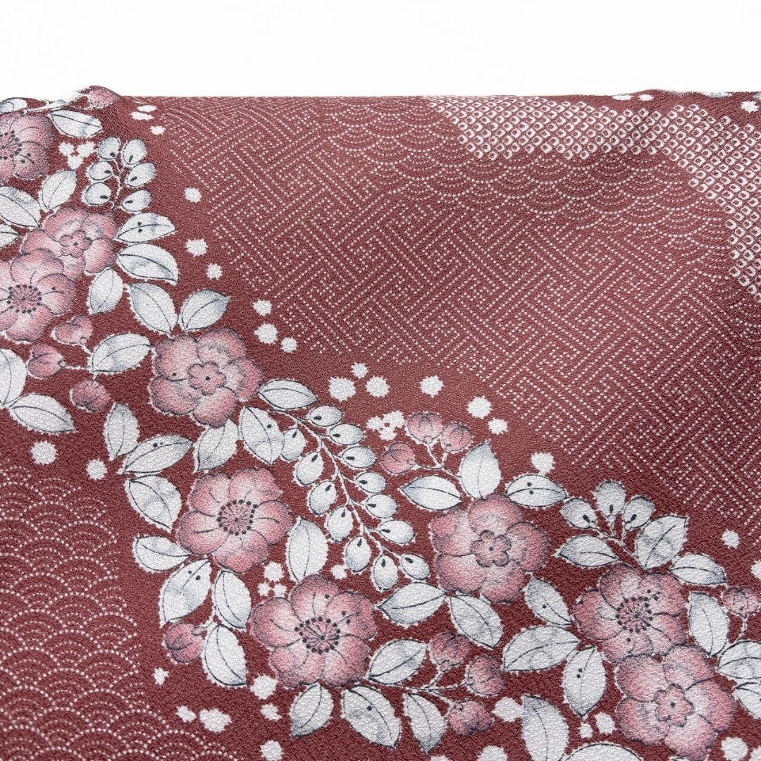 洗える着物　霞取り　辻ヶ花　青海波　紗綾形　小紋　着物　033a p