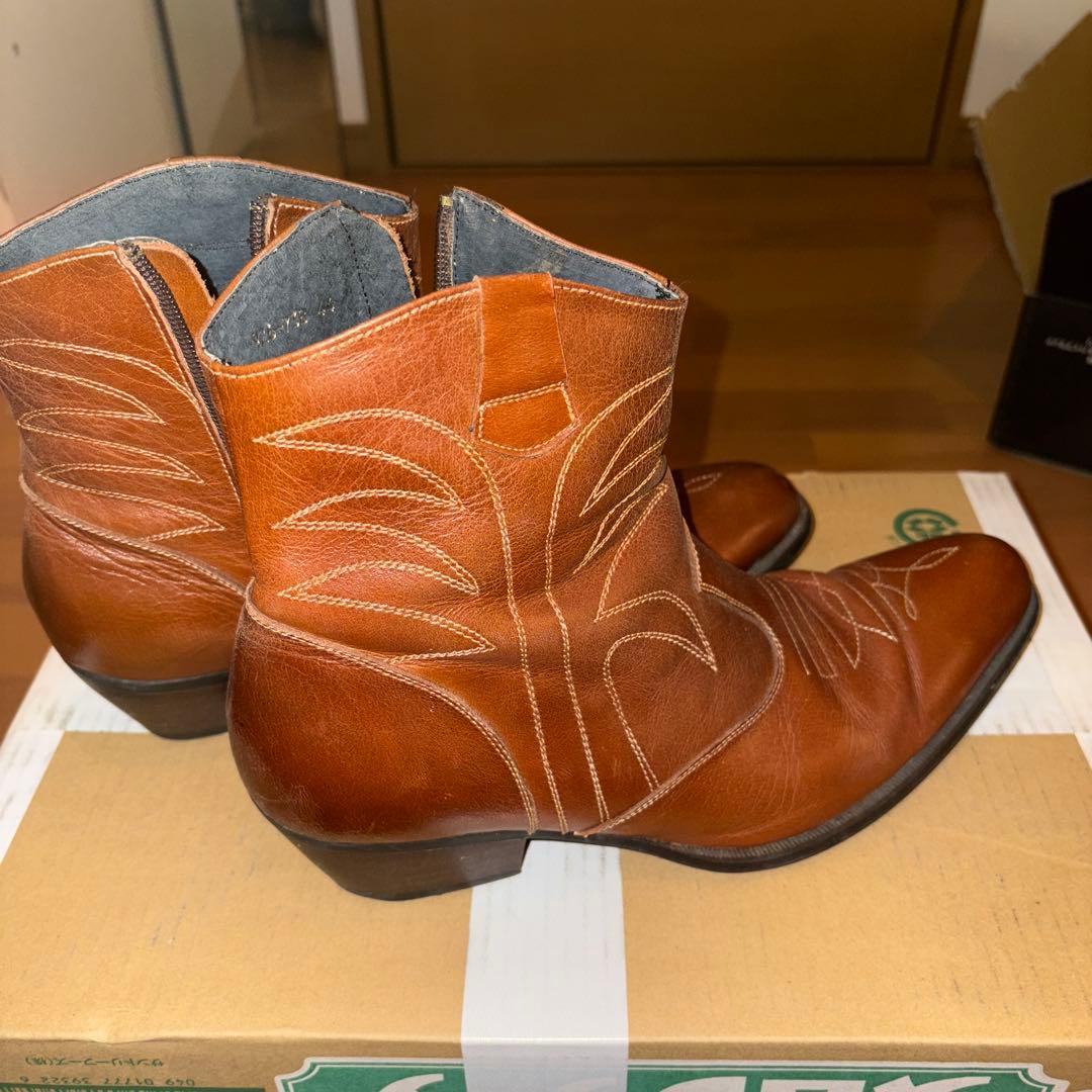 ブラウンレザー ウエスタンブーツ