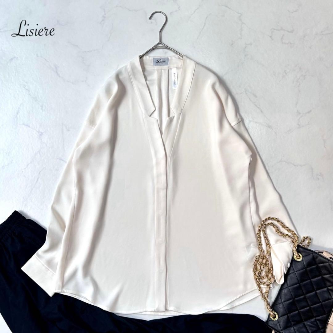 未使用級 リジエール ×コルピエロ Vネック とろみ ブラウス 定価 3.4千円