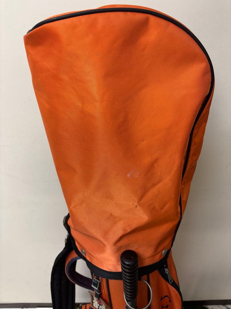 パーリーゲイツ キャディバッグ＆お揃いアンブレラ（傘）オレンジ