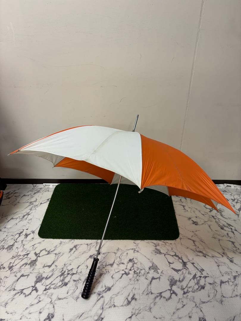 パーリーゲイツ キャディバッグ＆お揃いアンブレラ（傘）オレンジ
