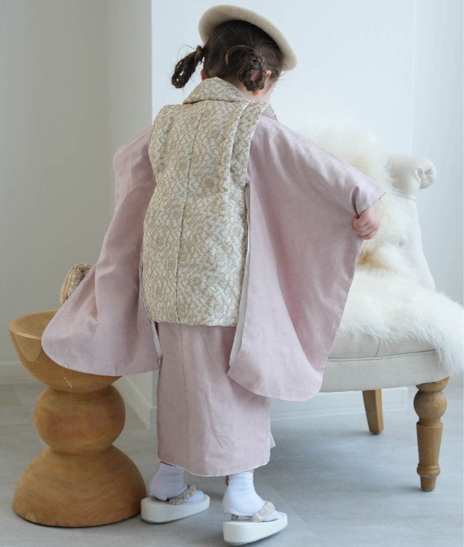 七五三　３歳　被布コート　女の子 utatane ゴブラン調　お正月　正月