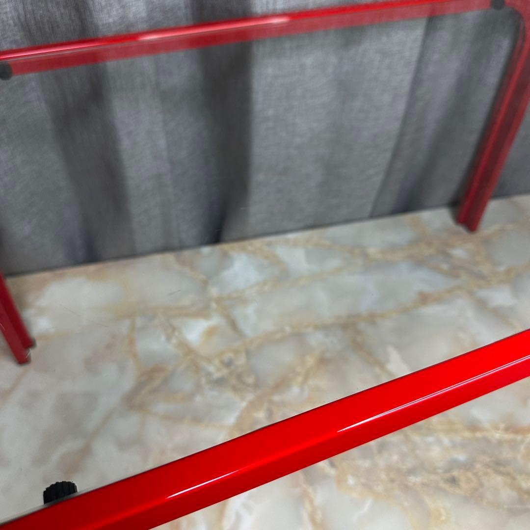 ガラステーブル 昭和 平成 レトロ ファンシー 当時物 赤