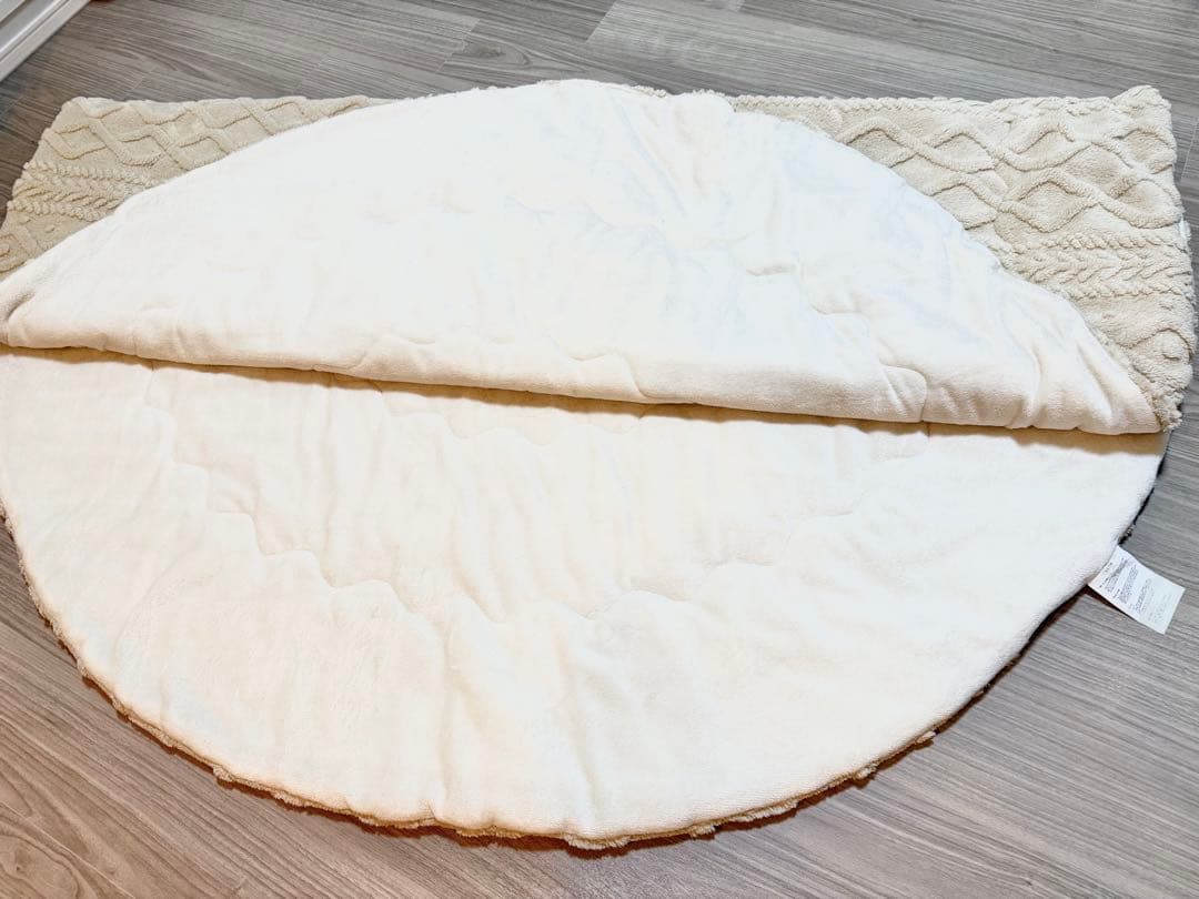 もこもこニット柄 こたつ掛け布団 単品 楕円形 210×170cm