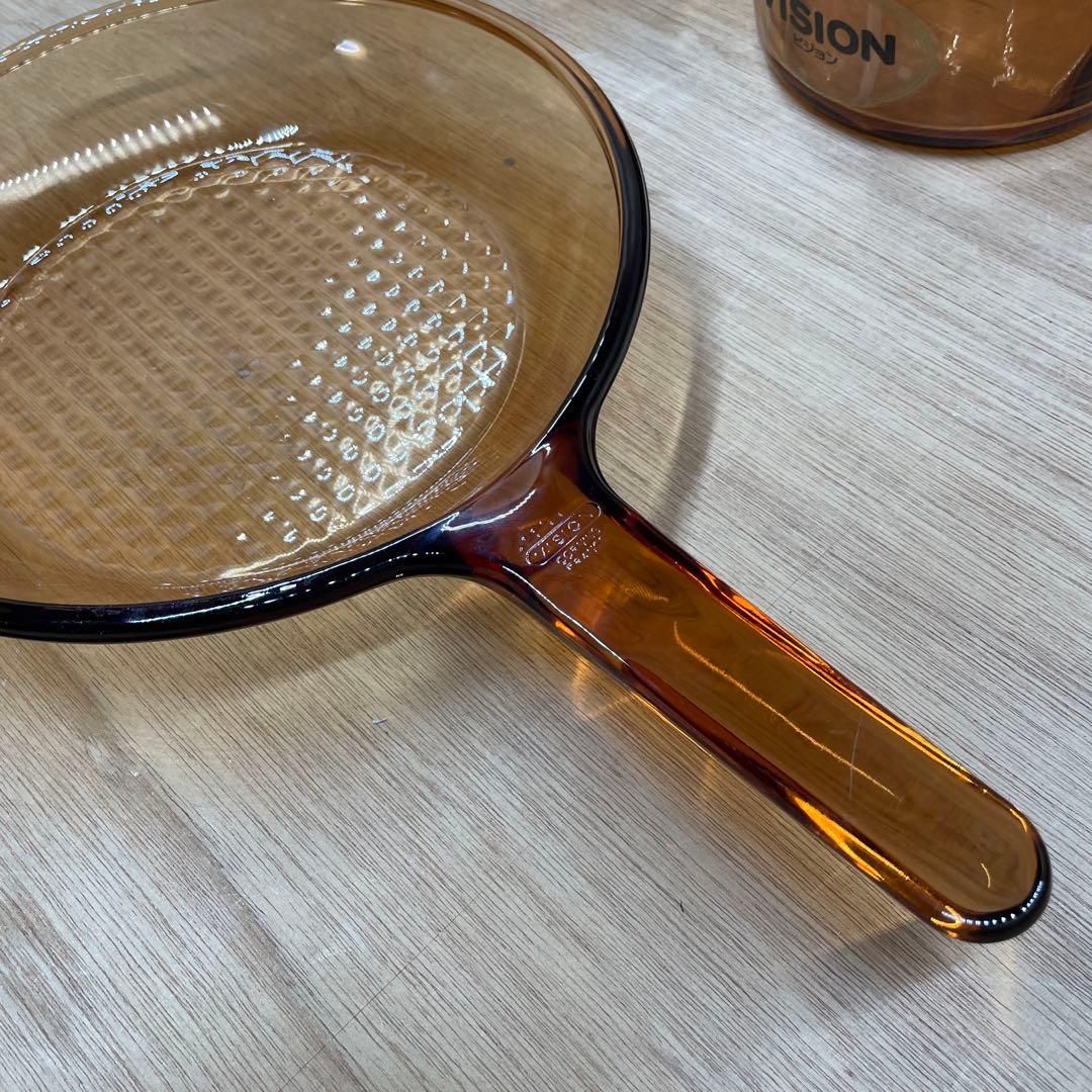 VISION ビジョン　フライパン　両手鍋　片手鍋　超耐熱ガラス製器具 3点