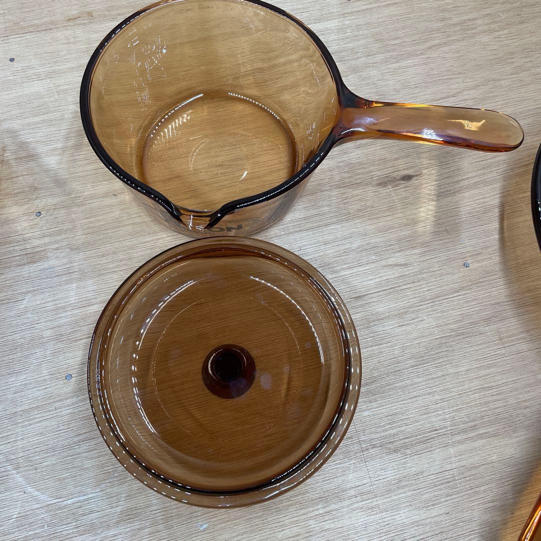 VISION ビジョン　フライパン　両手鍋　片手鍋　超耐熱ガラス製器具 3点