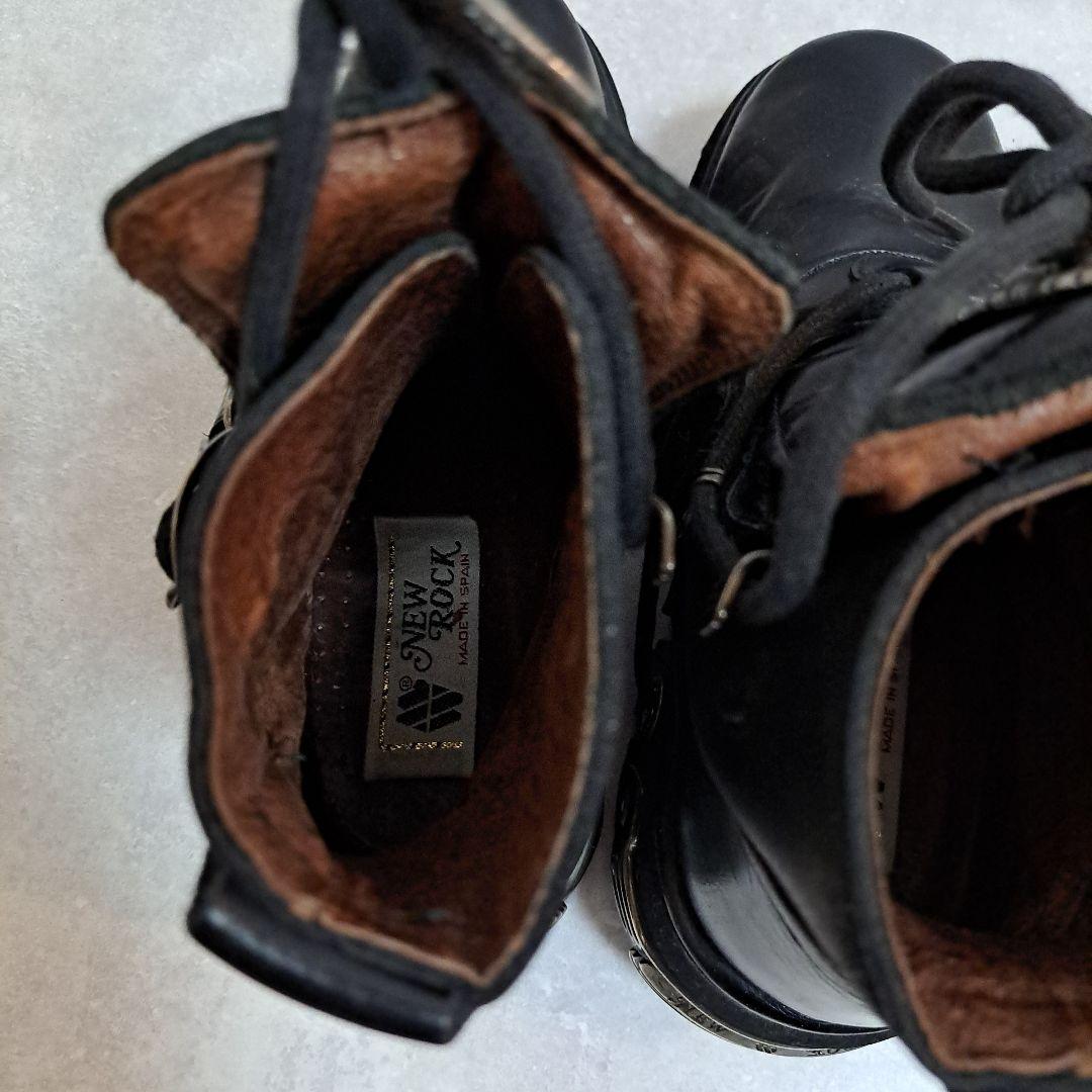 [美品] NEW ROCK (ニューロック)厚底 レザーブーツ(本日週末割引中)