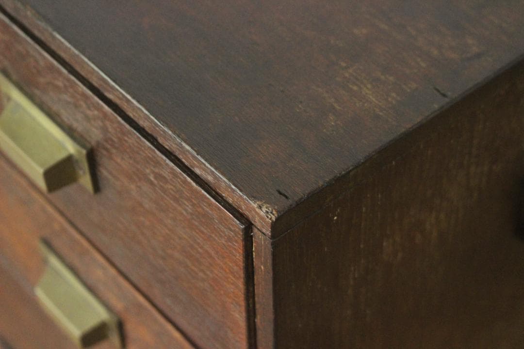 レトロ 引き出し 抽斗 5杯 ドロワー 収納 小物入れ レターケース A4 木製