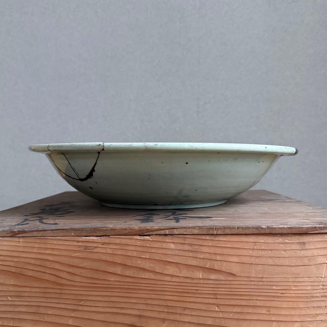 初期伊万里 古波佐見 青磁 大皿 大盤 江戸時代 呉須赤絵 鍋島 古美術 骨董