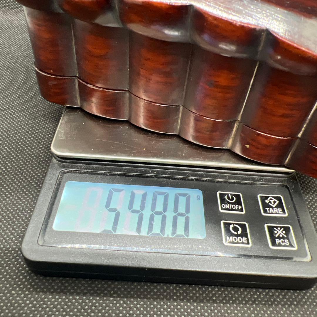 昭和レトロ　紫檀製小物入れ　タバコ入れ　昭和七年　上海事変記念　貴木紅木　お記念