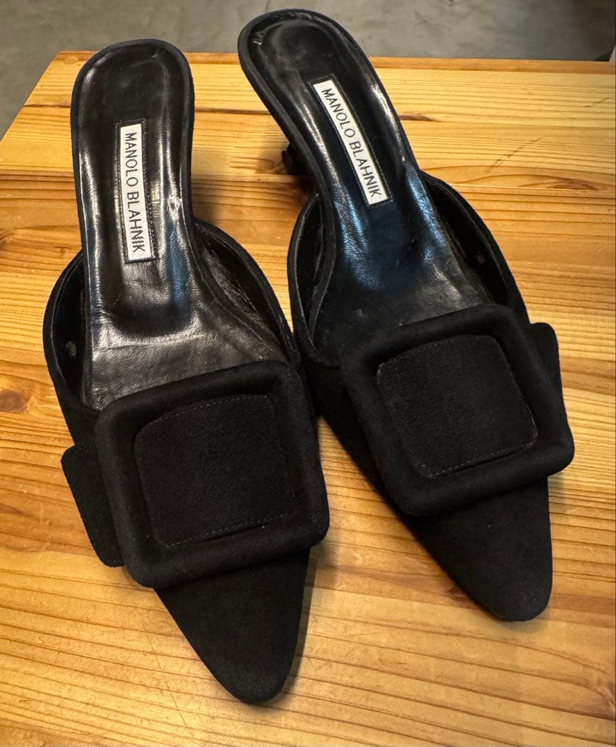 MANOLO BLAHNIK メイセール　ミュール　35ハーフ