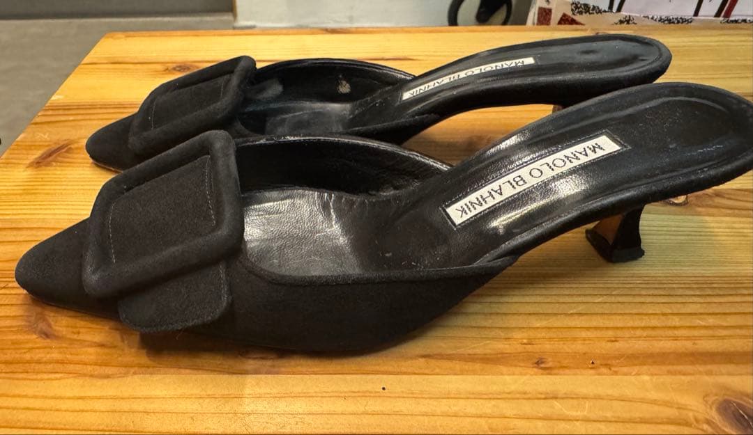 MANOLO BLAHNIK メイセール　ミュール　35ハーフ