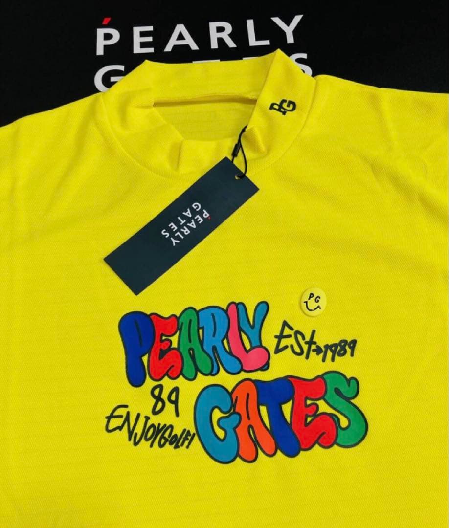 新品 パーリーゲイツ マイクロメッシュストレッチ半袖カットソー(7)3L/黄