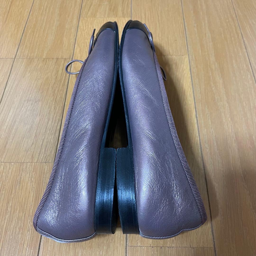 CHANEL バレリーナ バレエシューズ ココマーク リボン パープル 35