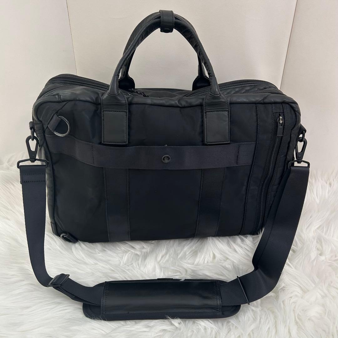 PORTER TIME BLACK 3WAY BRIEFCASEショルダー2層