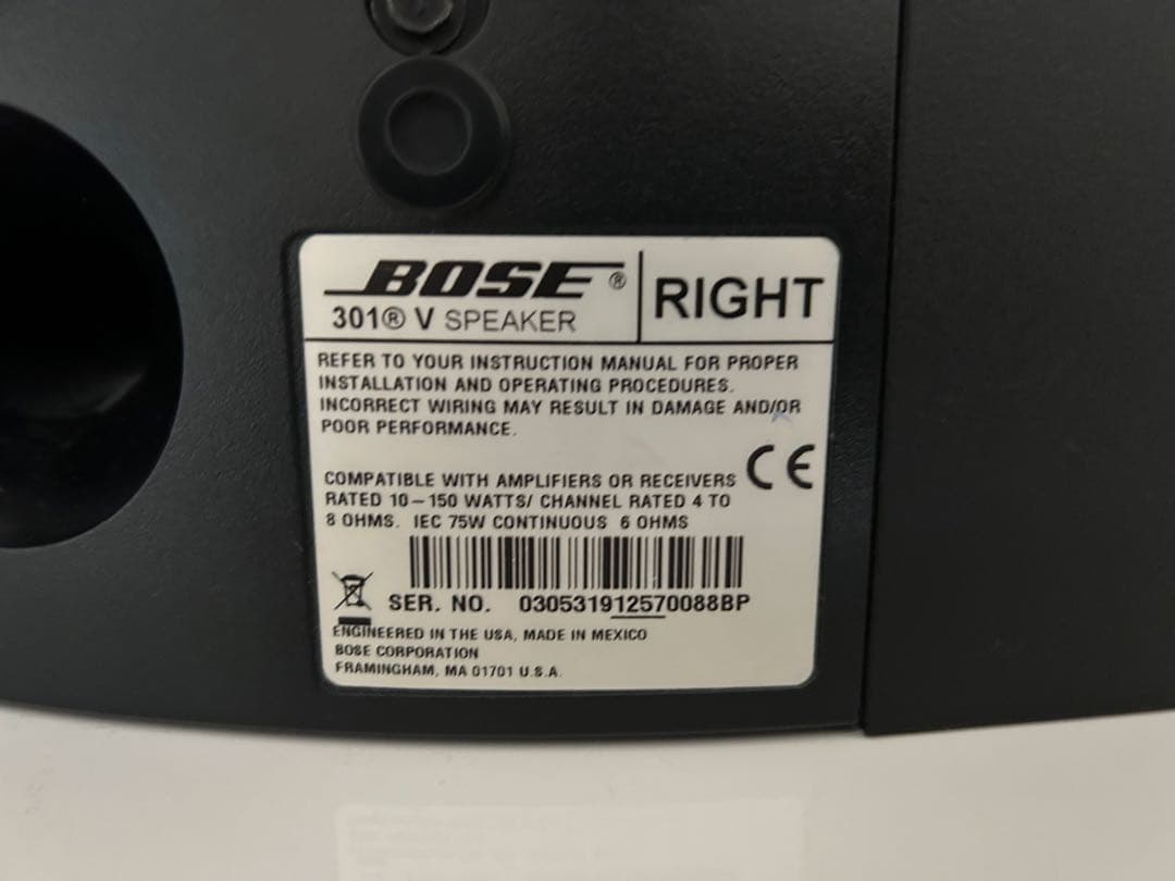BOSE 301 V SPEAKER 左右 2本1セット ※もう1セット有り