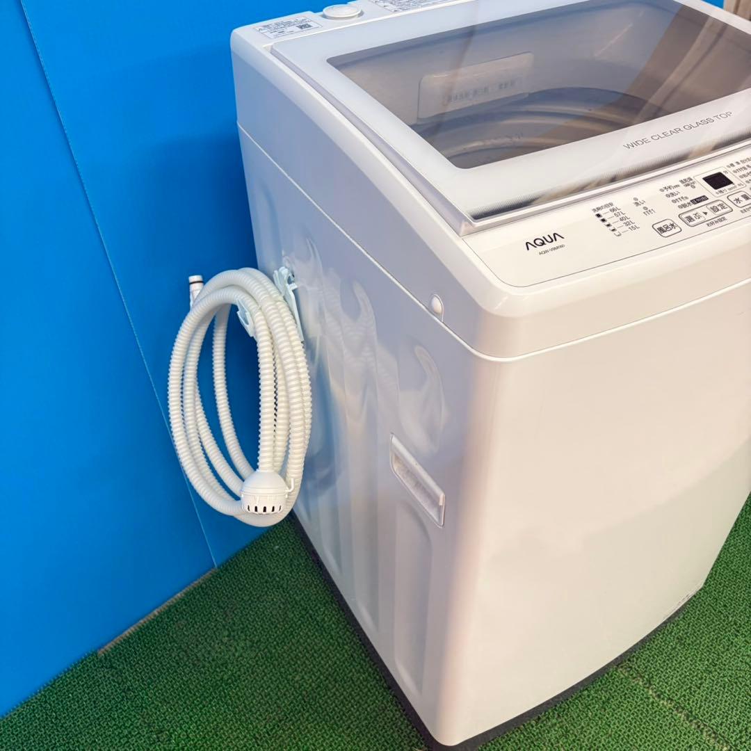 697 洗濯機　容量7kg ガラストップ　インバーター搭載　極美品　冷蔵庫も有